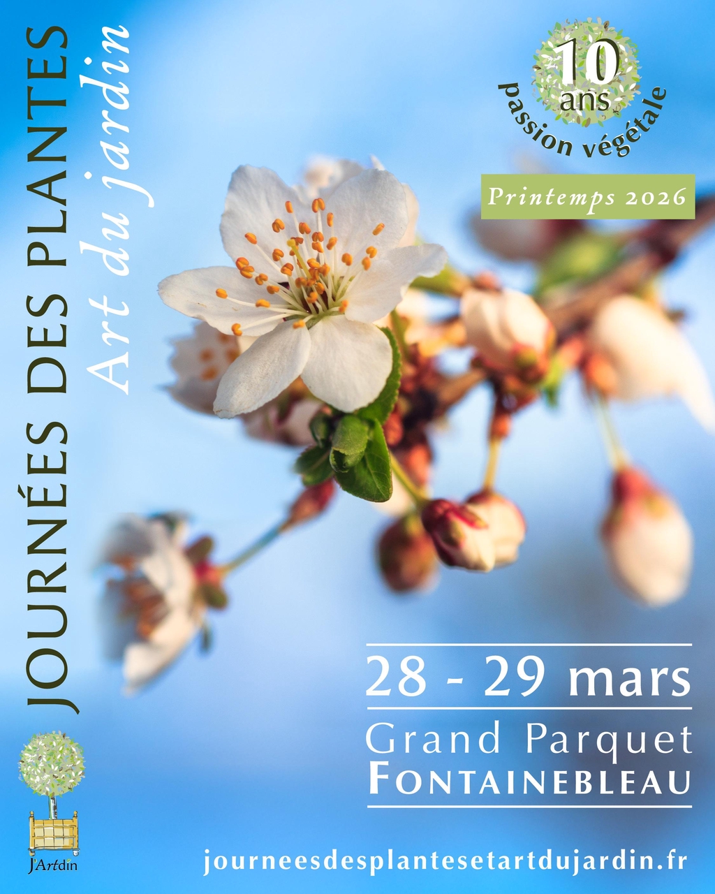 Affiche de la journée des plantes & art du jardin à Fontainebleau le 29 et 30 mars 2025