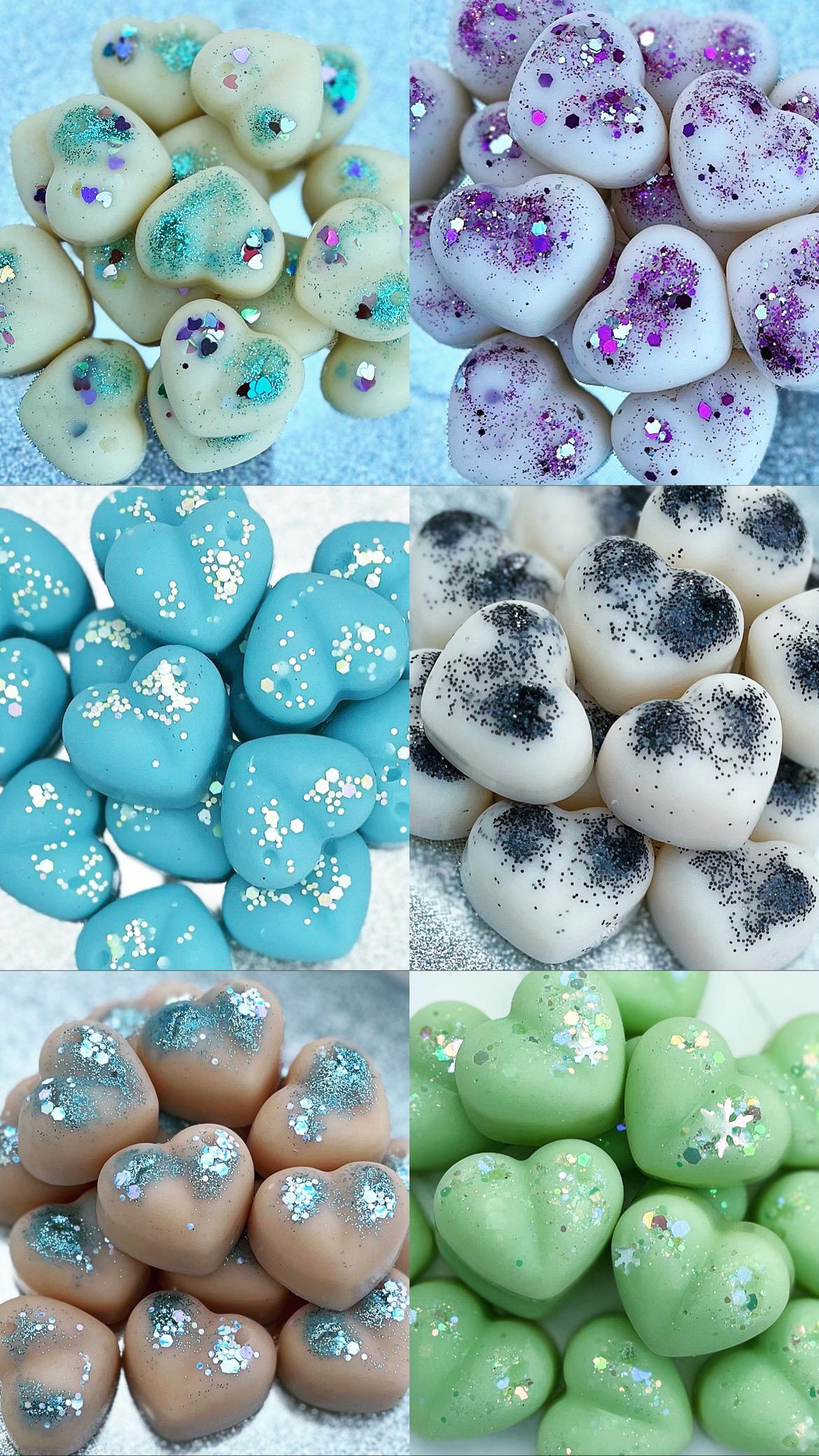 Wax melt hearts