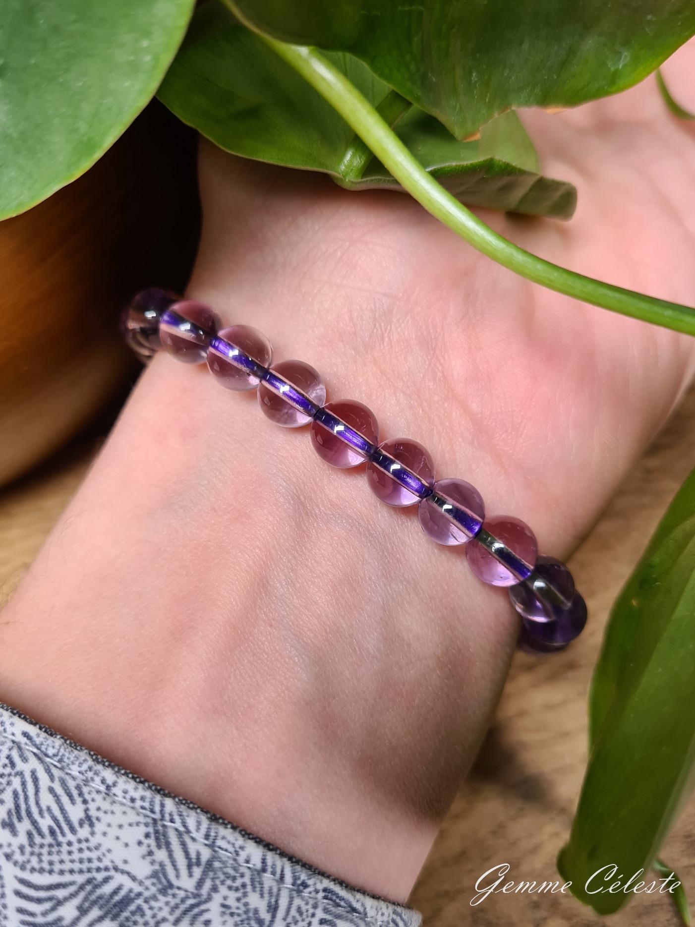 Bracelet en Améthyste naturelle du Brésil