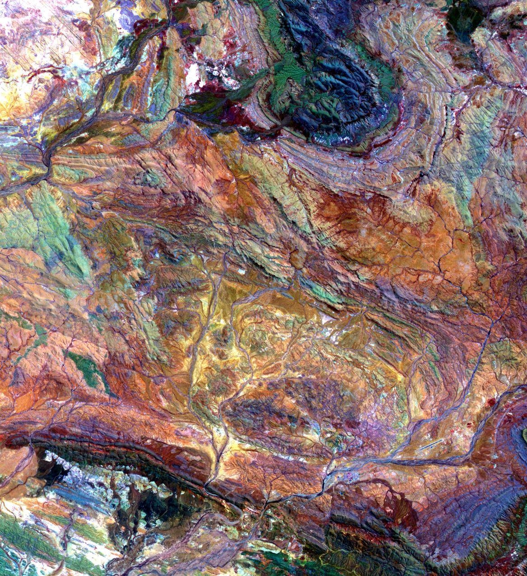 Région de Pilbara, vue satellite