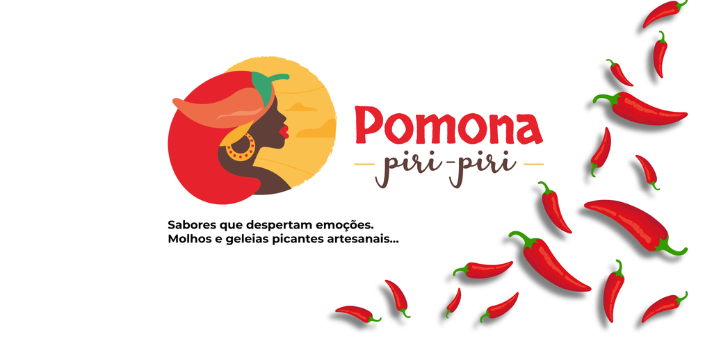 Molhos e geleias picantes artesanais Pomona Piri-piri com ingredientes naturais.