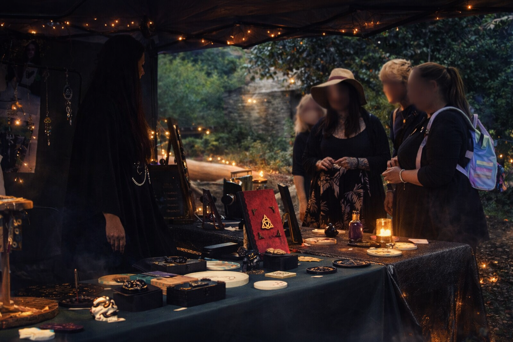 Créatrice Bretonne, liwa witch, fête de la pleine lune 2022 à Pleumeur Bodou. Créatrice de décorations bretonnes, a l'univers originales, où la magie des traditions celtiques et de la Bretagne se mêle à l'artisanat original et authentique.