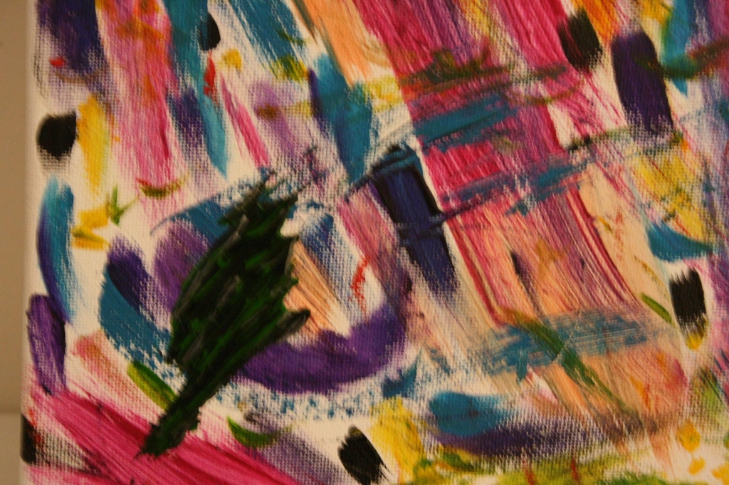 Des peintures intuitives réalisées tout en couleurs avec amour et joie!