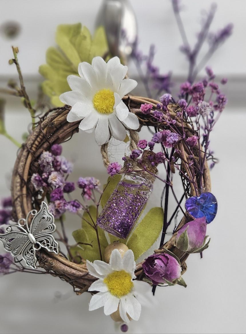 Amethyst And Rose Wreath