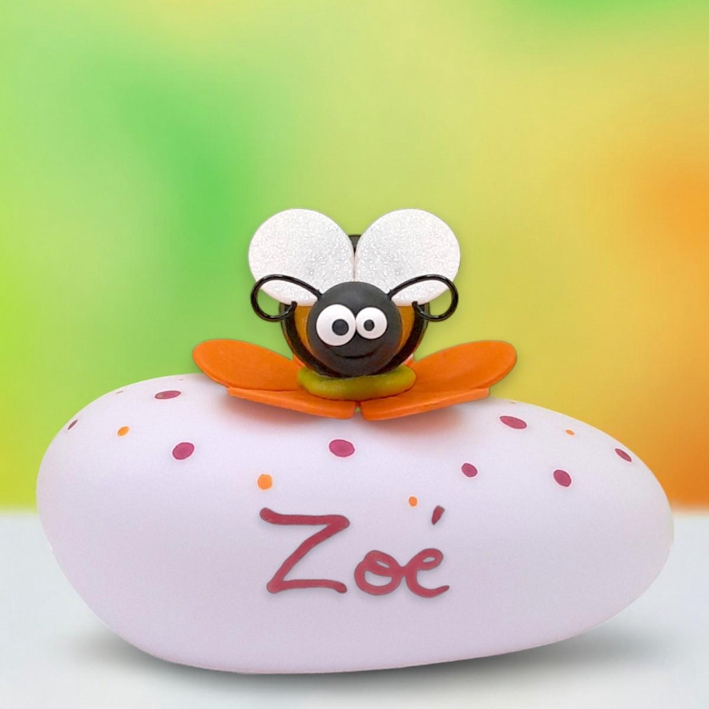 Veilleuse Abeille originale et rigolote, artisanale et personnalisable - personnalisée avec un prénom