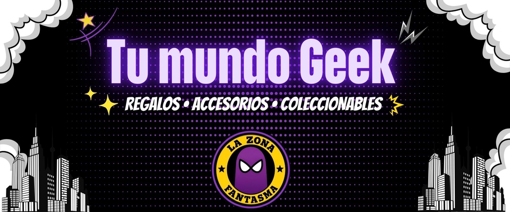 Banner principal de La Zona Fantasma, tienda geek en Chile con regalos, accesorios y coleccionables inspirados en películas, cómics, anime y videojuegos