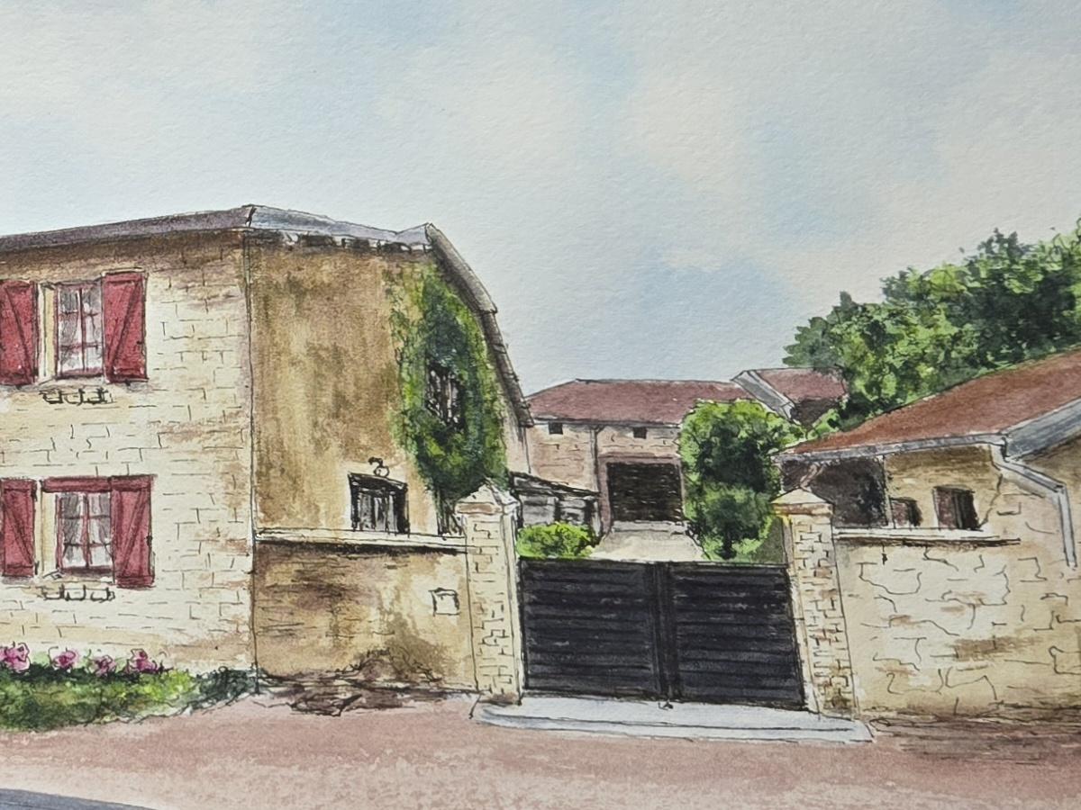 Maison en aquarelle