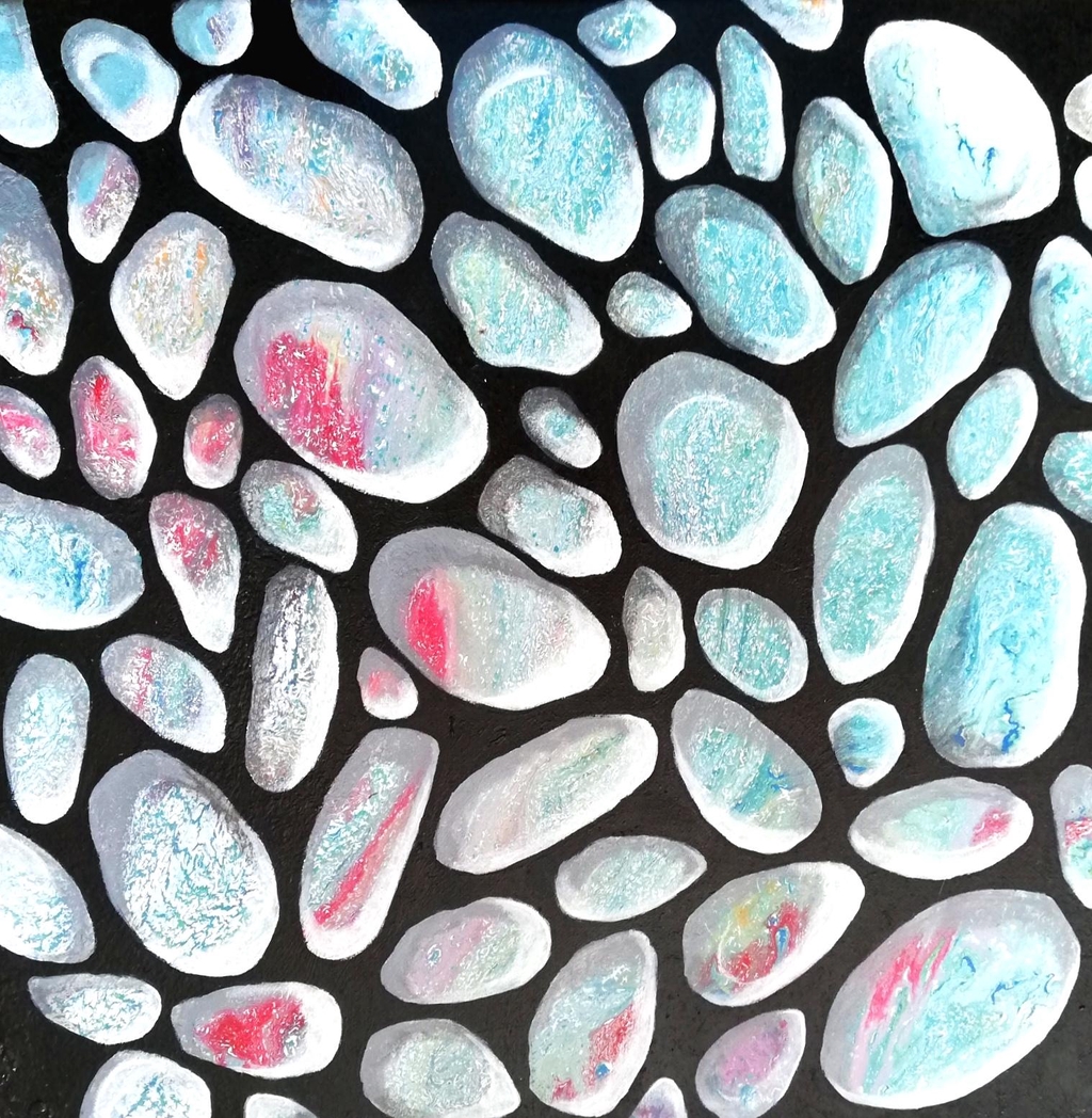 Catégorie de tableaux d'aspect minéral par Mercedes Lafuente.