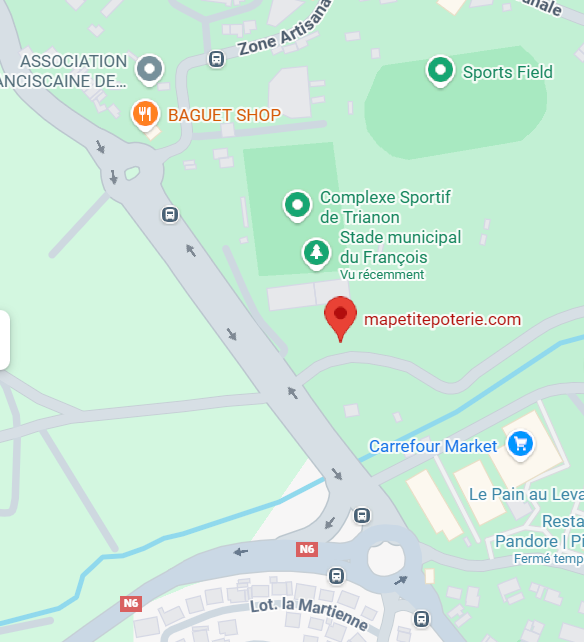 Géolocalisation du Food Truck mapetitepoterie.com - en face du Stade du François 97240