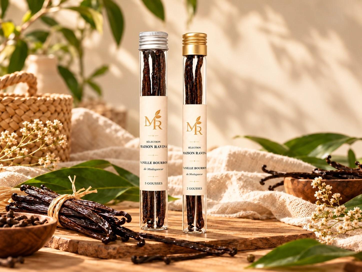 Vanille Bourbon de Madagascar en tubes Maison Ravina