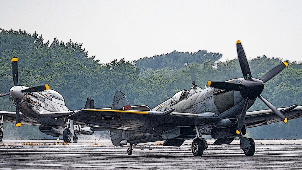 P-51 Mustang et Spitfire