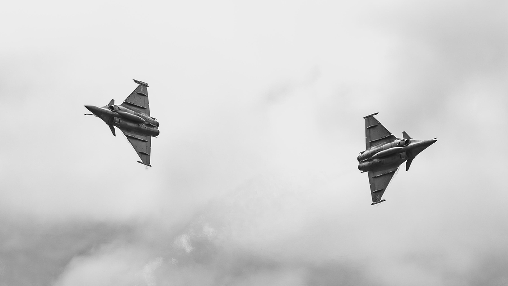 Deux rafales s'écartant