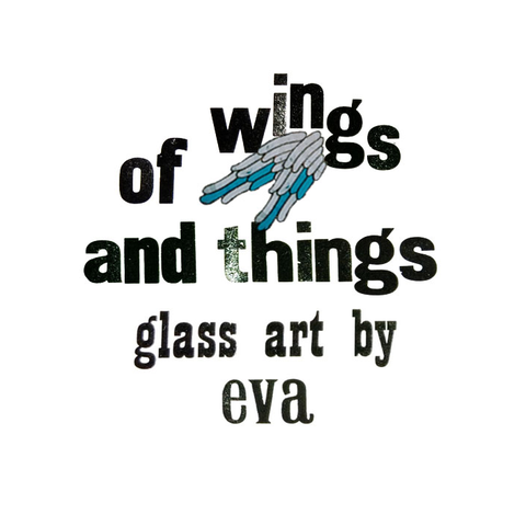of wings and things glass art
I am an artist based in Co. Sligo in Ireland. My qualifications are in Fine Art and Glass. Glass is my chosen medium: I draw on it, paint it, print on it, and then fire it, creating original stained glass pieces. Using the technique of lino-printing I also make unique cards. I find inspiration in the animal world and in human nature, both it's light and dark aspects.