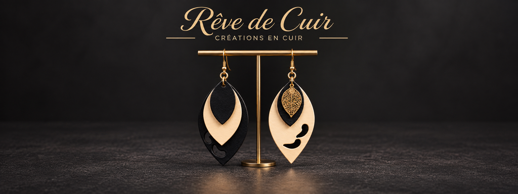 Boucles d’oreilles artisanales en cuir – Rêve de Cuir