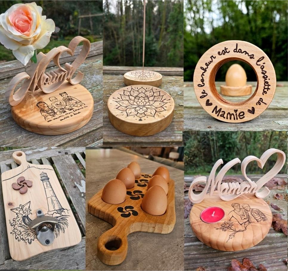 Maison et objets en bois
