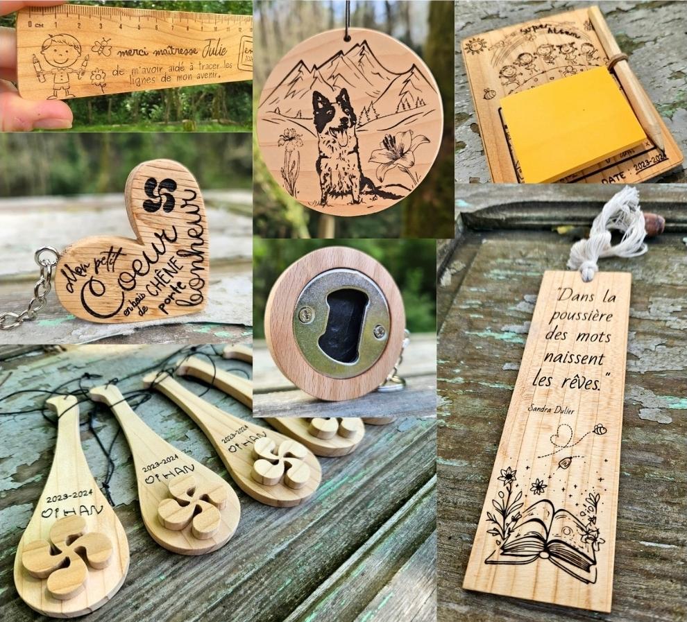 Petits objets en bois