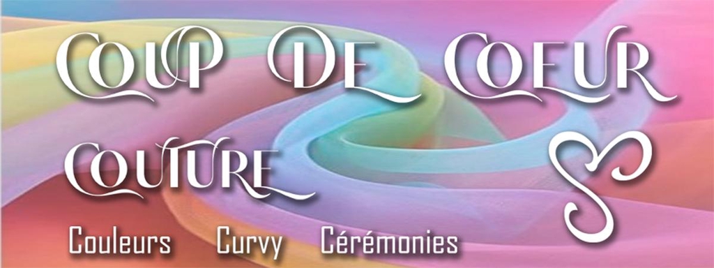 Logo de Coup de Cœur Couture, boutique spécialisée en robes de soirée grande taille, élégantes et sur mesure