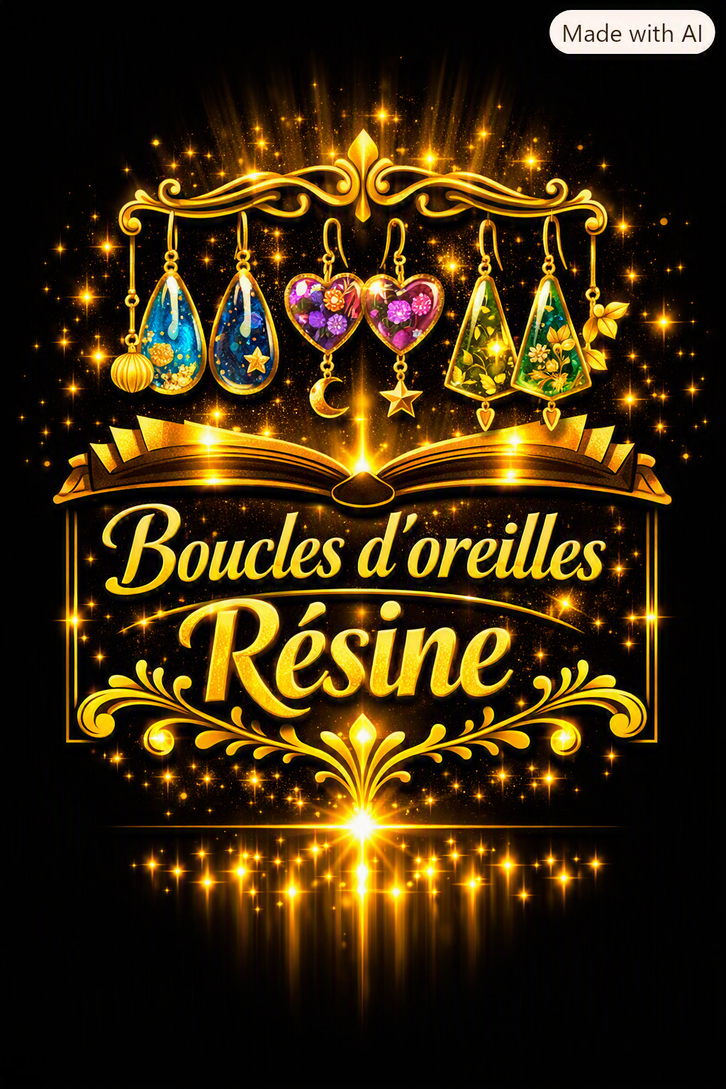 boucles d'oreille resine
