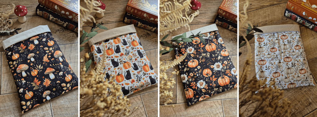 Pochettes à livre en tissu automnale