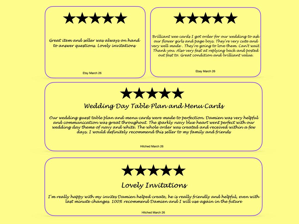 Testimonial 5 star rating