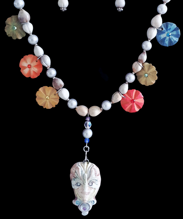 Collier au crochet, bijoux au crochet, Mf by Myriam F, artisanat français, fait main, made in grande 