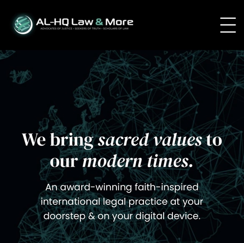 We bring sacred values to our modern times. An award-winning faith-inspired international legal practice.