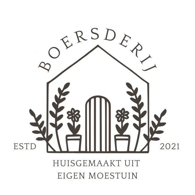 Boersderij. Huisgemaakte jams, chutneys, siropen en zepen uit eigen moestuin.