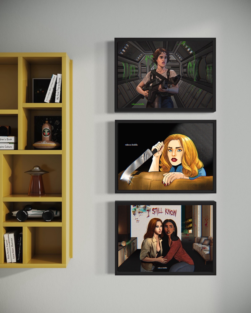 Illustration d’Ellen Ripley, survivante et guerrière emblématique, création originale de Rebecca Bedelia