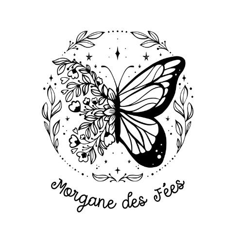 Logo Morgane des Fées Papillon floral