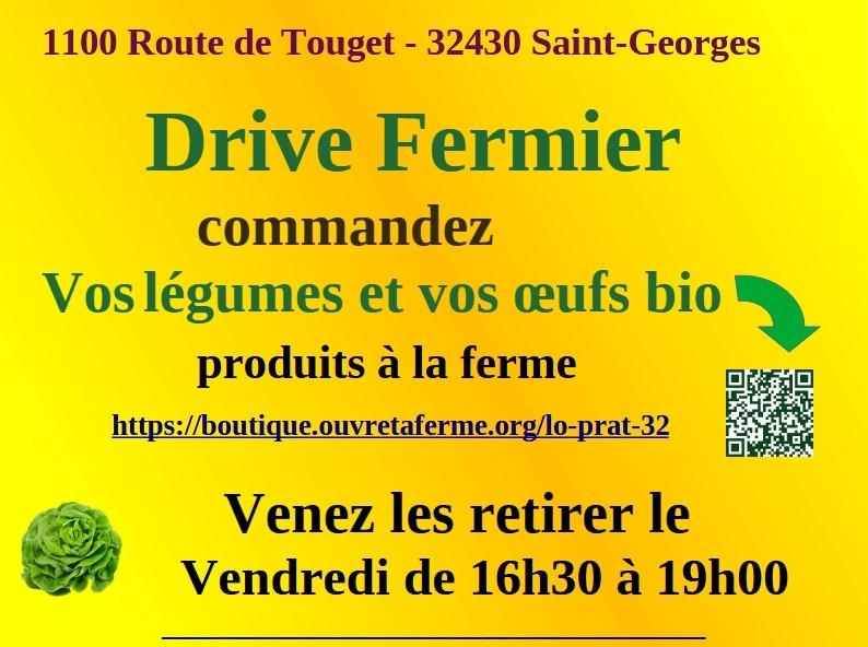 Drive Fermier commandez et venez retirer vos oeufs et légumes BIO
