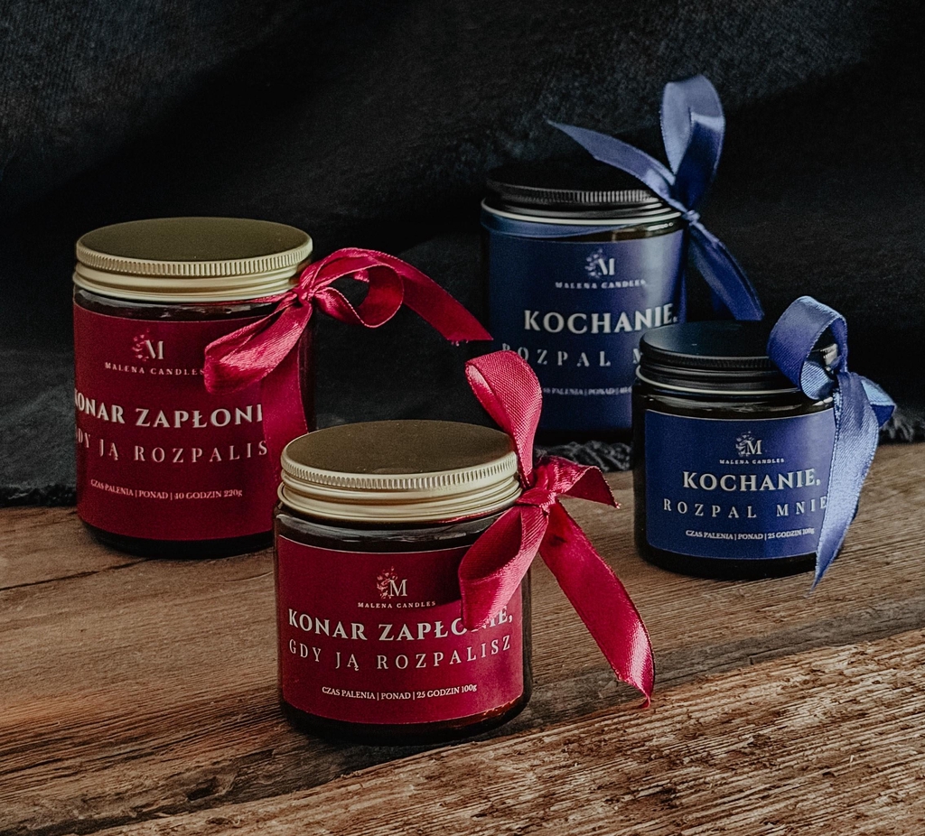 kolekcja świec walentynkowych