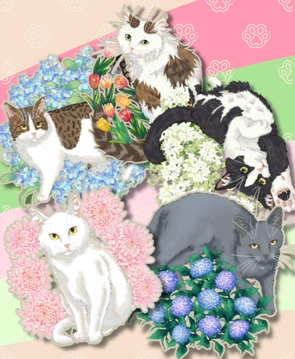 Cats & Flowers