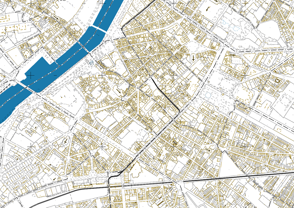 Cartographie, photographie, illustration, tirage argentique