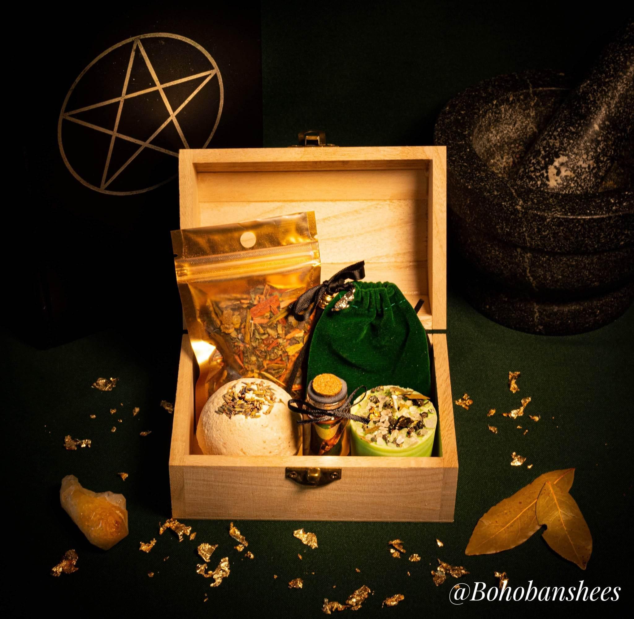 Spell kits/ witch gift sets for Full moon & New moon rituals, Abundance spells, creativity and prosperity spells