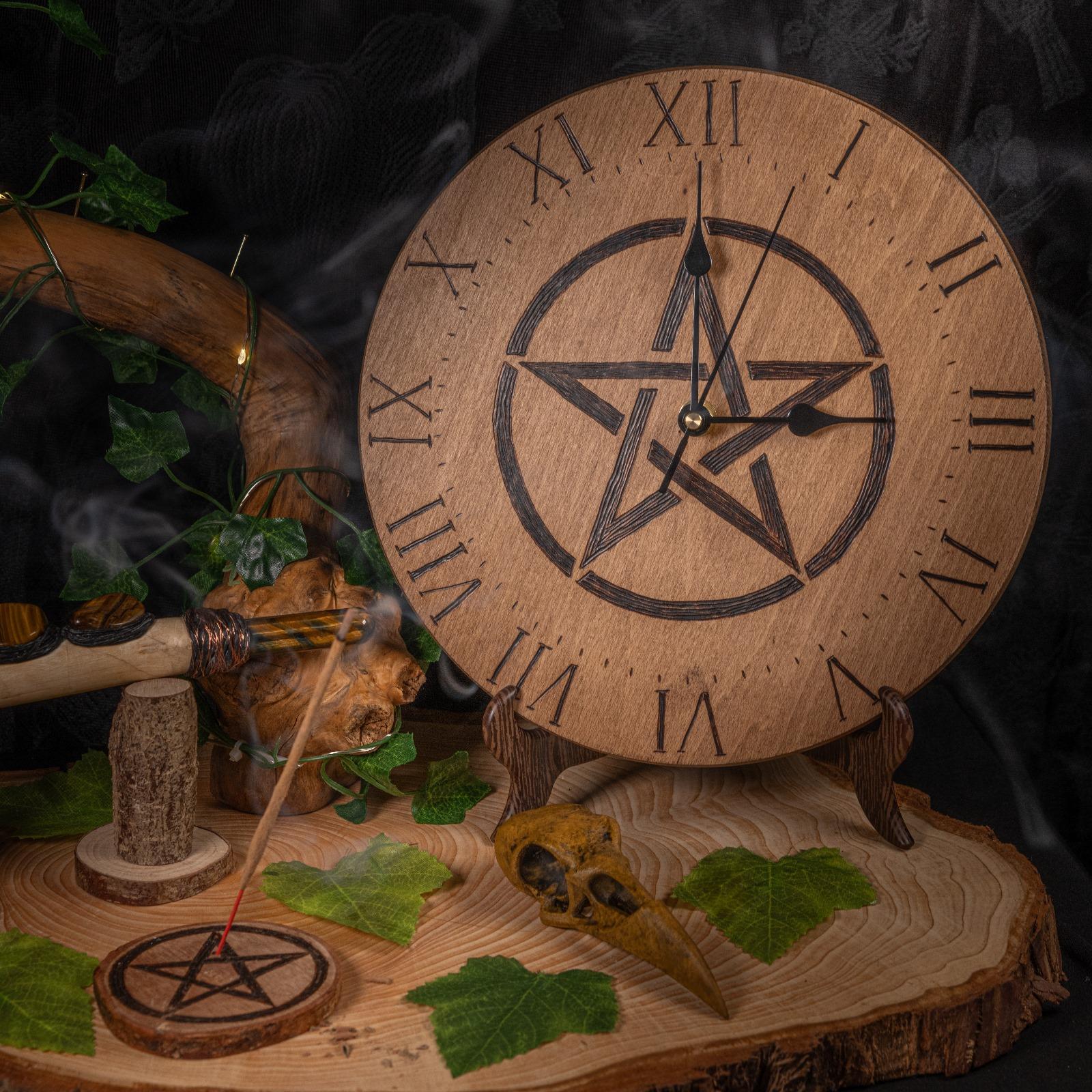 Witch decor, wooden plaques ' a witch lives here' Irish house blessing hand pyrography