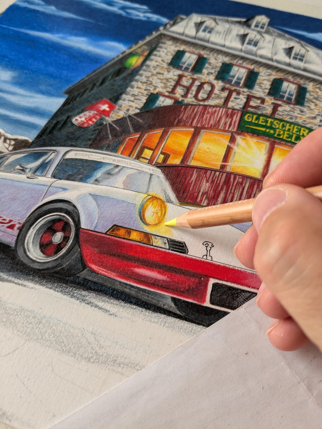 Xavier Fumoleau, artiste illustrateur automobile.