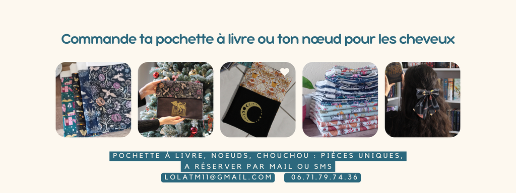 Commander sa pochette à livre ou son accessoire en tissus personnalisé et unique