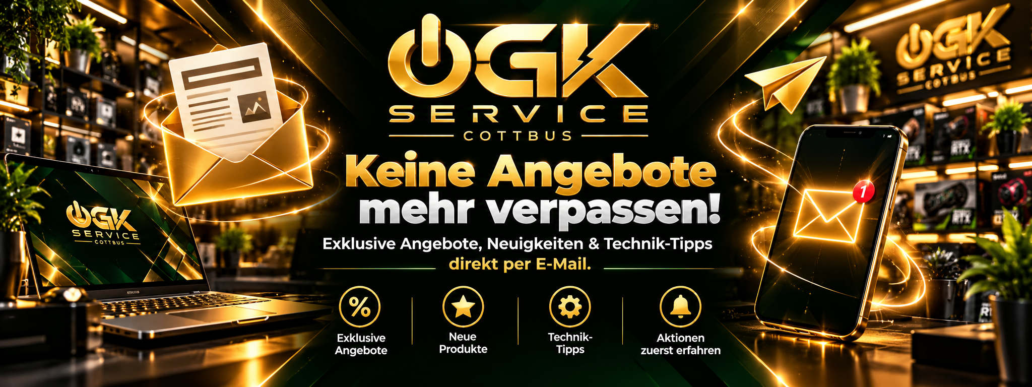 OGK Service Cottbus Newsletter – Aktuelle Angebote, Neuigkeiten, exklusive Aktionen und praktische Technik-Tipps direkt per E-Mail erhalten.