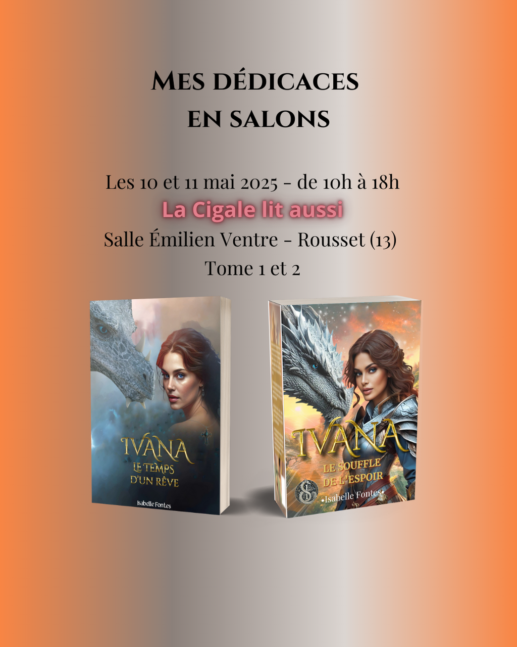 Mes rencontres sur salons entre mars et mai