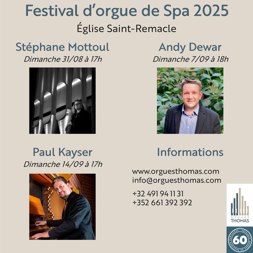 Festival d'orgue de Spa 2025