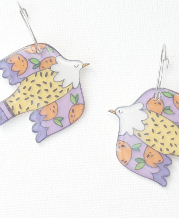 Acrylic dangle earrings