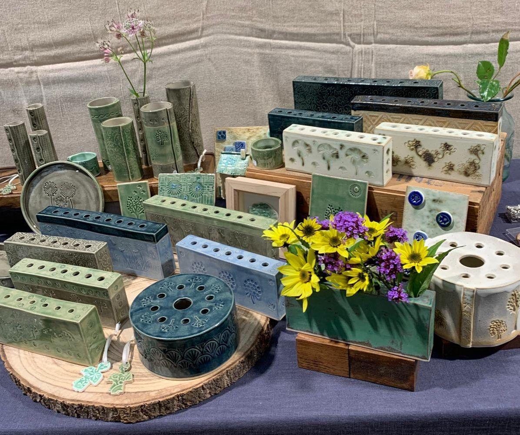 Anne James Ceramics Flower Brick Collection