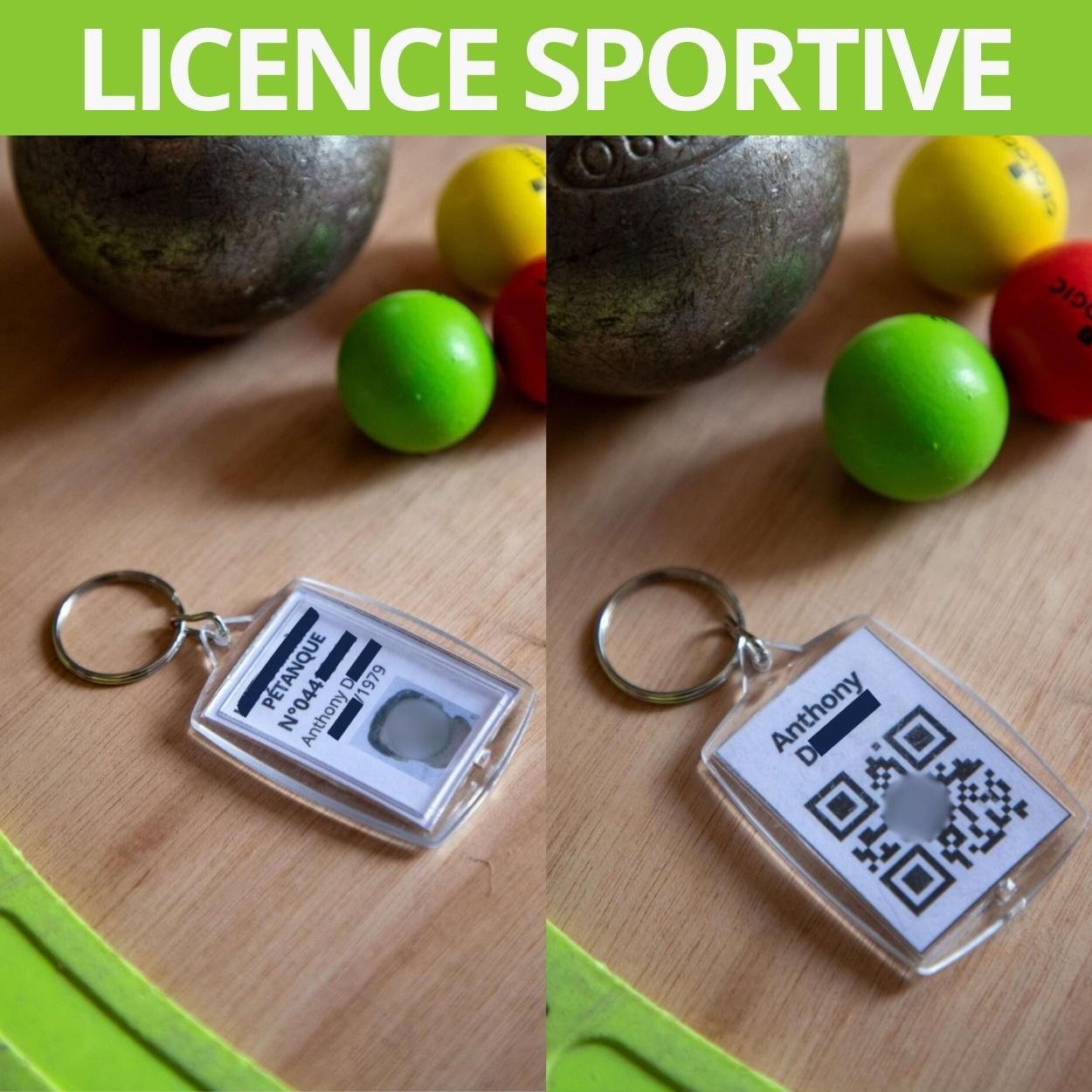 Licence sport - porte clé