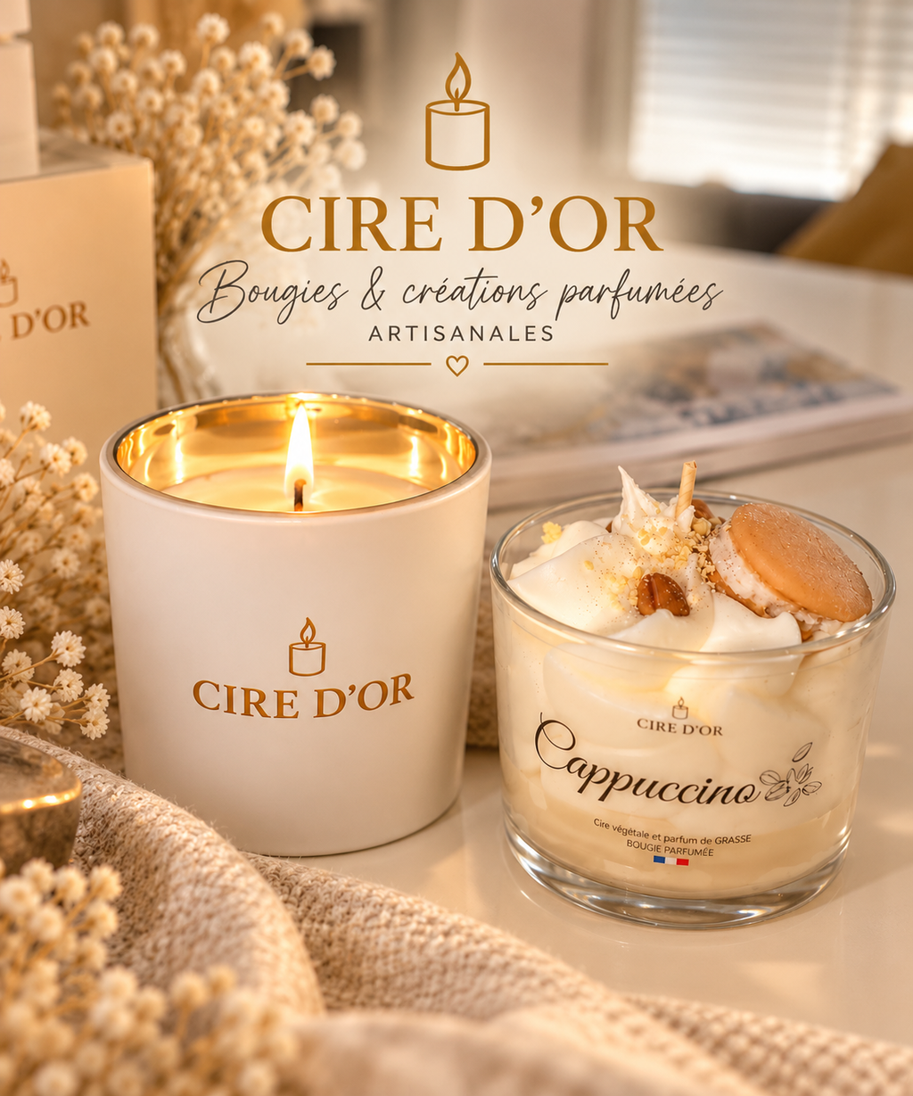 Créations parfumées artisanales Cire d'Or – Bougies, sprays et fondants fabriqués en Charente-Maritime