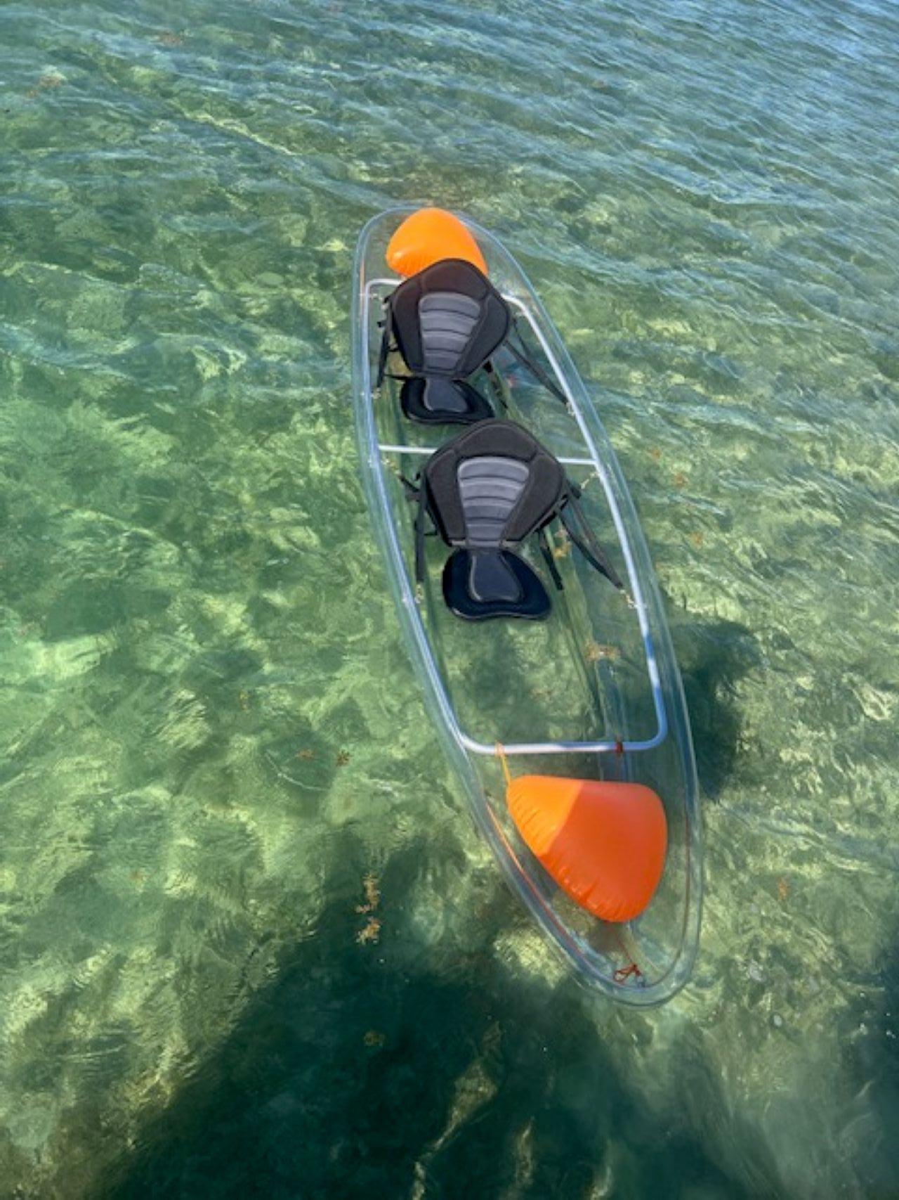 Kayaks transparents au Robert- Fonds blancs & îlets en mode "Waouh"