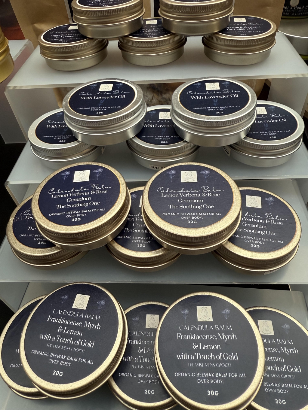 Calendula Balms come in a range of essentials