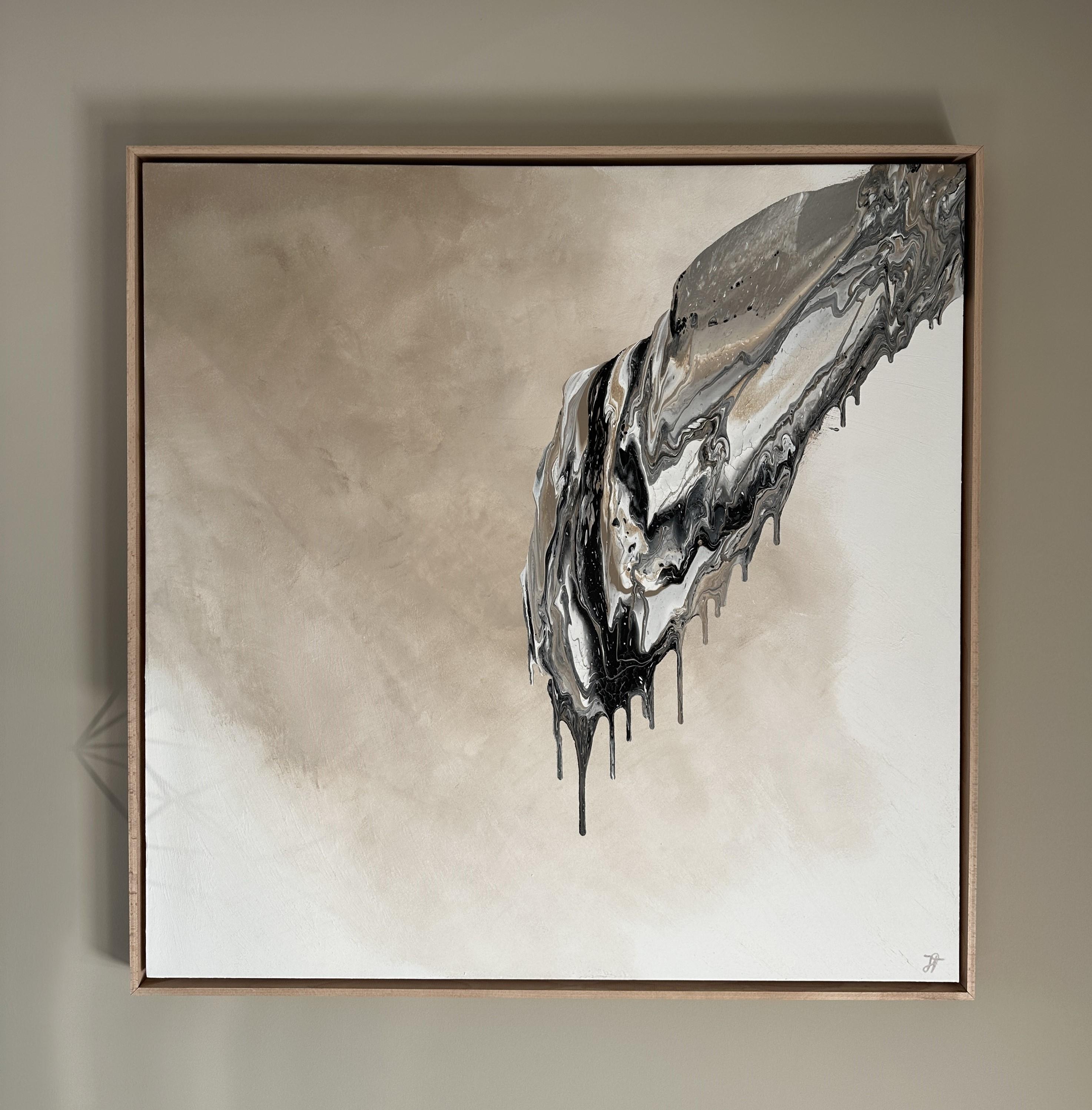 Kunstwerk im Schattenfugenrahmen