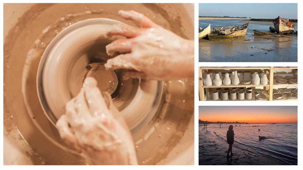 "La mer inspire la forme, la main révèle matière"
