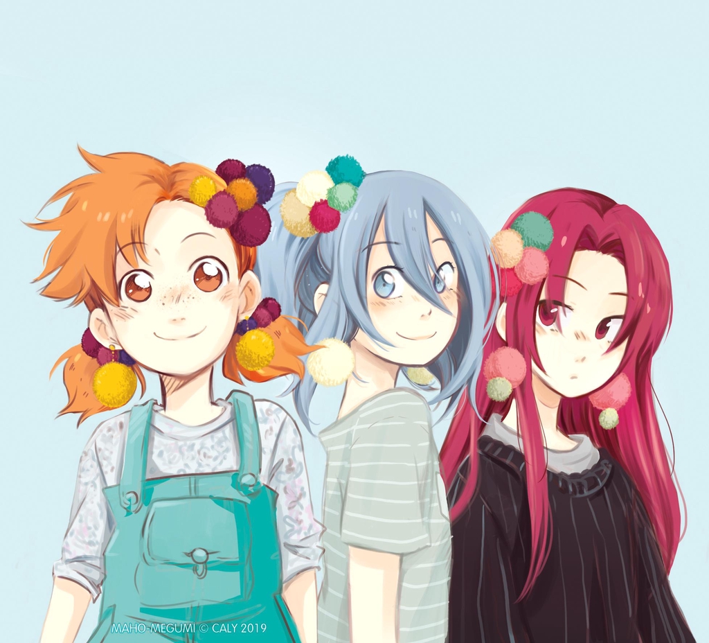 illustration avec Megumi, Hisae et Yuna