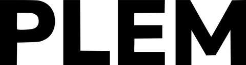 Logo PLEM composé de lettres dessinées en noir